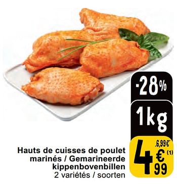 Promotions Hauts de cuisses de poulet marinés - gemarineerde kippenbovenbillen - Produit maison - Cora - Valide de 30/04/2024 à 06/05/2024 chez Cora
