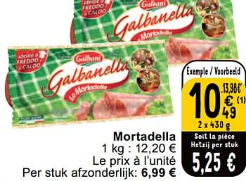 Promoties Mortadella - Galbani - Geldig van 30/04/2024 tot 06/05/2024 bij Cora