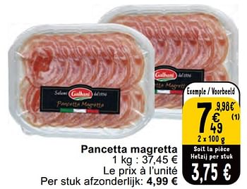 Promotions Pancetta magretta - Galbani - Valide de 30/04/2024 à 06/05/2024 chez Cora