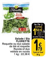 Promotions Salade - sla florette - Florette - Valide de 30/04/2024 à 06/05/2024 chez Cora