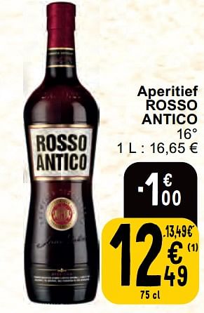 Promotions Aperitief rosso antico - Rosso antico - Valide de 30/04/2024 à 06/05/2024 chez Cora