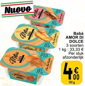 Promoties Babà amor di dolce - Amor di Dolce - Geldig van 30/04/2024 tot 06/05/2024 bij Cora