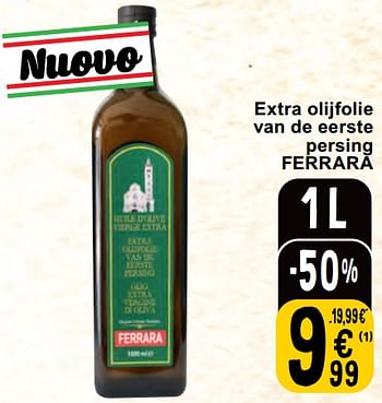 Promotions Extra olijfolie van de eerste persing ferrara - Ferrara - Valide de 30/04/2024 à 06/05/2024 chez Cora