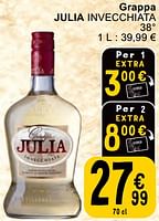 Promoties Grappa julia invecchiata - Julia - Geldig van 30/04/2024 tot 06/05/2024 bij Cora
