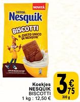 Promoties Koekjes nesquik biscotti - Nestlé - Geldig van 30/04/2024 tot 06/05/2024 bij Cora