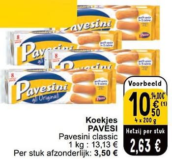 Promoties Koekjes pavesi - Pavesi - Geldig van 30/04/2024 tot 06/05/2024 bij Cora