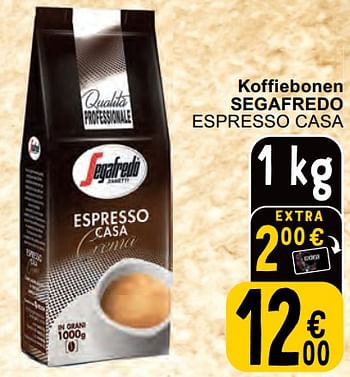 Promoties Koffiebonen segafredo espresso casa - Segafredo - Geldig van 30/04/2024 tot 06/05/2024 bij Cora