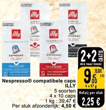Promoties Nespresso compatibele caps illy - Illy - Geldig van 30/04/2024 tot 06/05/2024 bij Cora