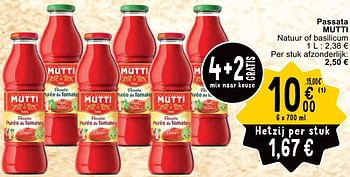 Promoties Passata mutti - Mutti - Geldig van 30/04/2024 tot 06/05/2024 bij Cora
