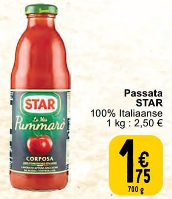 Promoties Passata star - Star - Geldig van 30/04/2024 tot 06/05/2024 bij Cora