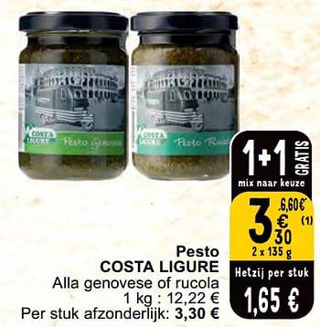 Promotions Pesto costa ligure - Costa Ligure - Valide de 30/04/2024 à 06/05/2024 chez Cora