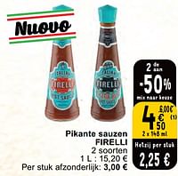 Promoties Pikante sauzen firelli - Firelli - Geldig van 30/04/2024 tot 06/05/2024 bij Cora