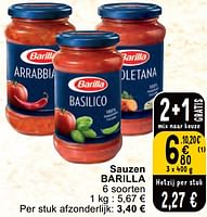 Promoties Sauzen barilla - Barilla - Geldig van 30/04/2024 tot 06/05/2024 bij Cora