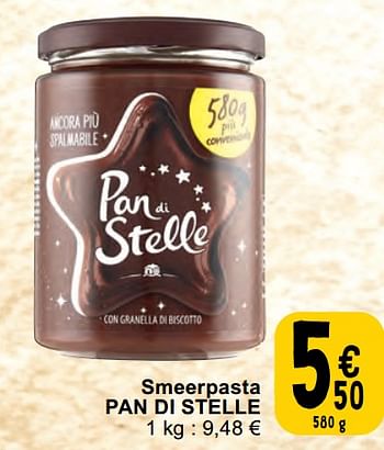 Promotions Smeerpasta pan di stelle - Pan di Stelle - Valide de 30/04/2024 à 06/05/2024 chez Cora