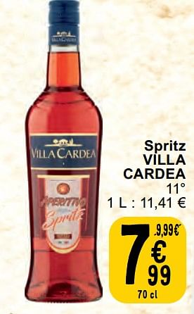 Promoties Spritz villa cardea - Villa Cardea - Geldig van 30/04/2024 tot 06/05/2024 bij Cora