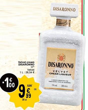 Promotions Velvet cream disaronno - Disaronno - Valide de 30/04/2024 à 06/05/2024 chez Cora