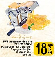 Promoties Rvs pastamachine pro mezzo pasta - And'time - Geldig van 30/04/2024 tot 06/05/2024 bij Cora
