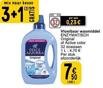 Promotions Vloeibaar wasmiddel enzymatisch - Felce Azzurra - Valide de 30/04/2024 à 06/05/2024 chez Cora