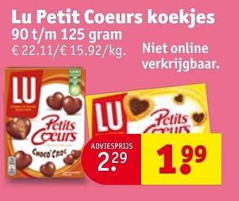 Promoties Lu petit coeurs koekjes - Lu - Geldig van 30/04/2024 tot 12/05/2024 bij Kruidvat