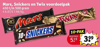 Promoties Mars, snickers en twix voordeelpak - Huismerk - Kruidvat - Geldig van 30/04/2024 tot 12/05/2024 bij Kruidvat