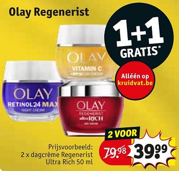 Promotions Olay regenerist - Olay - Valide de 30/04/2024 à 12/05/2024 chez Kruidvat