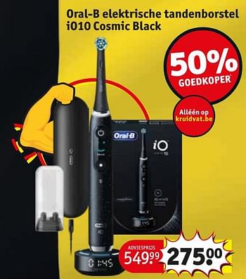 Promotions Oral b elektrische tandenborstel io10 cosmic black - Oral-B - Valide de 30/04/2024 à 12/05/2024 chez Kruidvat