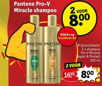 Promotions Shampoo pro v miracle repair + protect - Pantene - Valide de 30/04/2024 à 12/05/2024 chez Kruidvat