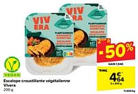 Promotions Escalope croustillante végétalienne vivera - Vivera - Valide de 30/04/2024 à 07/05/2024 chez Carrefour