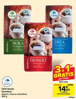 Promoties Café moulu dessert - Huismerk - Carrefour  - Geldig van 30/04/2024 tot 07/05/2024 bij Carrefour