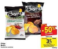 Promotions Chips saveur chèvre et piment d’espelette - Bret's - Valide de 30/04/2024 à 07/05/2024 chez Carrefour