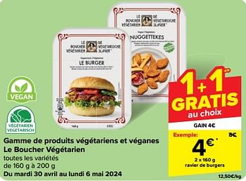 Promoties Ravier de burgers - De Vegetarische Slager - Geldig van 30/04/2024 tot 06/05/2024 bij Carrefour