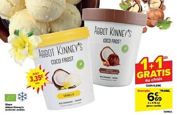 Promoties Glace vanille - Abbot Kinney's  - Geldig van 30/04/2024 tot 06/05/2024 bij Carrefour