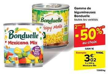 Promoties Mexicana mix - Bonduelle - Geldig van 30/04/2024 tot 06/05/2024 bij Carrefour