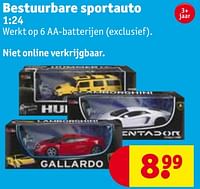 Promoties Bestuurbare sportauto - Huismerk - Kruidvat - Geldig van 30/04/2024 tot 12/05/2024 bij Kruidvat