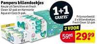 Promoties Billendoekjes fresh clean - Pampers - Geldig van 30/04/2024 tot 12/05/2024 bij Kruidvat