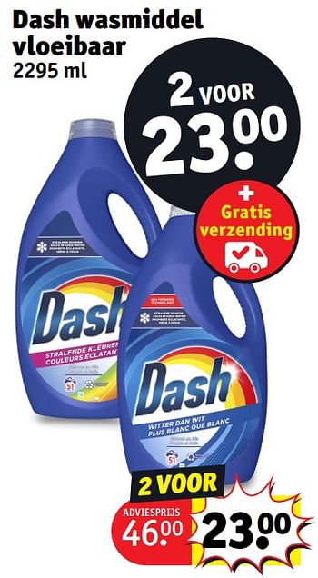 Promotions Dash wasmiddel vloeibaar - Dash - Valide de 30/04/2024 à 12/05/2024 chez Kruidvat