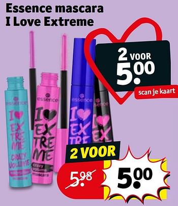 Promotions Essence mascara i love extreme - Essence - Valide de 30/04/2024 à 12/05/2024 chez Kruidvat