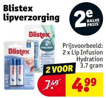 Promotions Lip infusion hydration - Blistex - Valide de 30/04/2024 à 12/05/2024 chez Kruidvat
