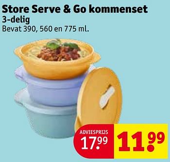 Promoties Store serve + go kommenset - Tupperware - Geldig van 30/04/2024 tot 12/05/2024 bij Kruidvat