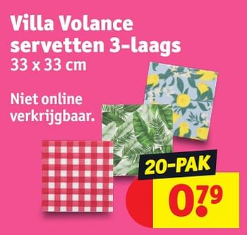 Promotions Villa volance servetten - Villa Volance - Valide de 30/04/2024 à 12/05/2024 chez Kruidvat