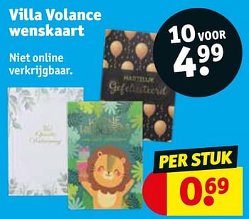 Promotions Villa volance wenskaart - Villa Volance - Valide de 30/04/2024 à 12/05/2024 chez Kruidvat