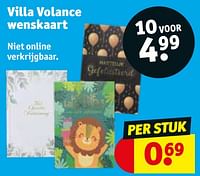 Promoties Villa volance wenskaart - Villa Volance - Geldig van 30/04/2024 tot 12/05/2024 bij Kruidvat