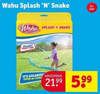 Promotions Wahu splash ‘n’ snake - Wahu - Valide de 30/04/2024 à 12/05/2024 chez Kruidvat