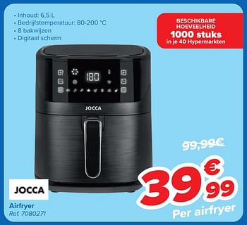 Promotions Jocca airfryer - Jocca - Valide de 30/04/2024 à 13/05/2024 chez Carrefour