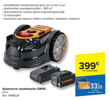 Promotions Lawnmaster autonome robotmaaier dm15 24 v - LawnMaster - Valide de 30/04/2024 à 13/05/2024 chez Carrefour