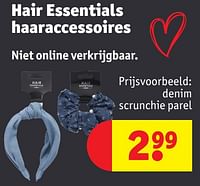 Denim scrunchie parel-Hair Essentials