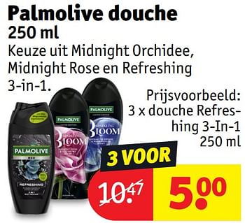 Promoties Douche refreshing 3 in 1 - Palmolive - Geldig van 30/04/2024 tot 12/05/2024 bij Kruidvat