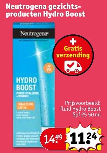 Promotions Fluid hydro boost spf 25 - Neutrogena - Valide de 30/04/2024 à 12/05/2024 chez Kruidvat