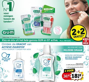 Promoties Gum soft picks original + 07 mondspoeling active - GUM - Geldig van 30/04/2024 tot 12/05/2024 bij Kruidvat