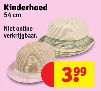 Promoties Kinderhoed - Huismerk - Kruidvat - Geldig van 30/04/2024 tot 12/05/2024 bij Kruidvat